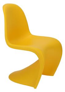 Futurystyczne żółte krzesło z polipropylenu