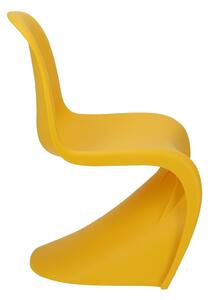 Futurystyczne żółte krzesło z polipropylenu