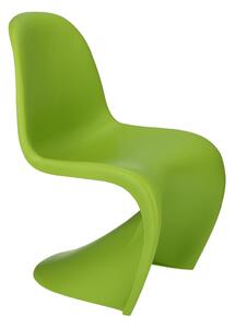 Designerskie zielone krzesło z polipropylenu