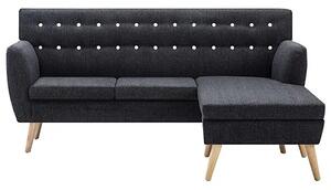 Tapicerowana pikowana sofa Larisa 2D - ciemnoszara