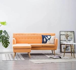 Tapicerowana pikowana sofa Larisa 2P - brzoskwiniowa