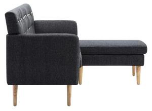 Tapicerowana pikowana sofa Larisa 2D - ciemnoszara