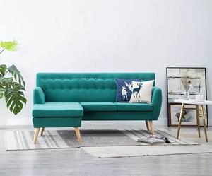 Tapicerowana pikowana sofa Larisa 2G - zielona