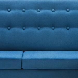 Tapicerowana pikowana sofa Larisa 2B - niebieska
