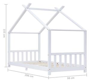 Drewniane łóżko dla dziecka w kształcie domku 90x200 cm
