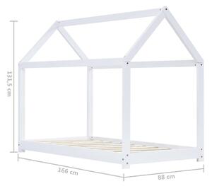 Białe łóżko dziecięce domek 80x160 cm