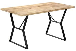 Stół w stylu loft z litego drewna Javis – brązowy