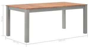Stół jadalniany z drewna dębowego Erin 2X – szary