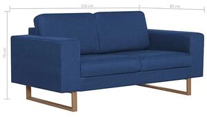 Elegancka dwuosobowa sofa Williams 2X - niebieska