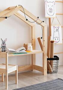 Drewniane biurko dziecięce domek Rosie 2X