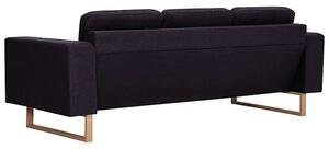Elegancka trzyosobowa sofa Williams 3X - czarna
