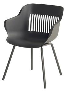 Ciemnoszare plastikowe krzesła ogrodowe zestaw 2 szt. Jill Rondo – Hartman