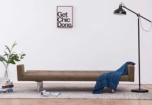 Rozkładana sofa Nesma z podłokietnikami - brązowa