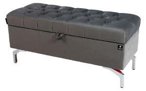 Kufer Pikowany CHESTERFIELD Grafit / Model Q-3 Rozmiary od 50 cm do 200 cm
