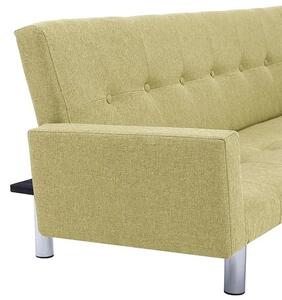 Rozkładana sofa Nesma z podłokietnikami - zielona