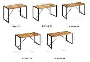 Brązowy stół w stylu loftowym 100x220 – Veriz 6X