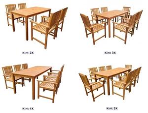 Zestaw drewnianych mebli ogrodowych - Kint 3X