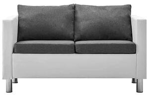 Atrakcyjna 2-osobowa sofa Karlo 2Q - biało-jasnoszara
