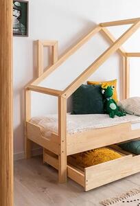 Drewniane łóżeczko dziecięce domek z szufladą Lumo 9X