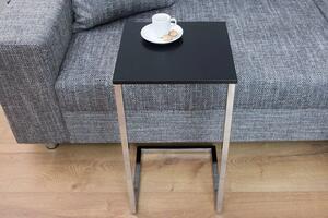 Industrialny stolik pod laptopa w stylu loft Platten - czarny