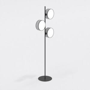 Lampa stojąca podłogowa minimalistyczna szara z abażurem 3xE14 10W DRUMZ Emibig