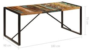 Wielokolorowy stół drewniany 90x180 – Veriz 4X