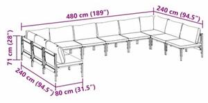 Nowoczesny zestaw sof ogrodowych z poduszkami - minimalistyczny design i odporność na warunki atmosferyczne