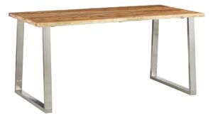 Stół industrialny z akacji Eluwin 2X – brązowy