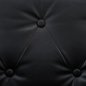 2-osobowa Sofa James 2Q w stylu Chesterfield - czarna