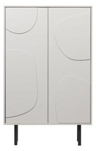 Jasnoszara szafka z litego drewna sosnowego 85x135 cm Cadiz – WOOOD