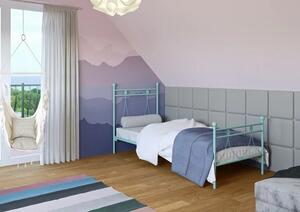 Jednoosobowe łóżko metalowe Rosette 90x200 - 17 kolorów