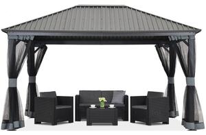 Metalowa altana Sardynia Premium 3x6 Garden Point antracyt