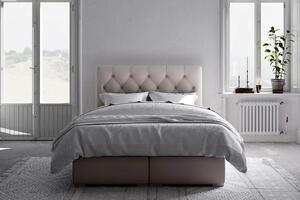 Pojedyncze łóżko kontynentalne z pikowanym zagłówkiem Rina 80x200 - 58 kolorów