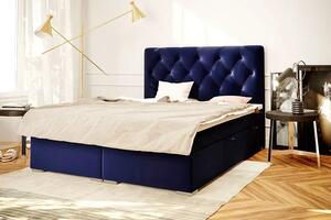 Pojedyncze łóżko kontynentalne z pikowanym zagłówkiem Rina 80x200 - 58 kolorów