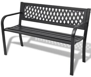 Metalowa ławka ogrodowa Cald - czarna