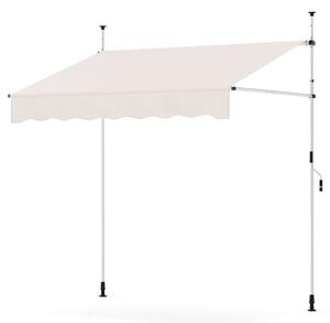 Markiza balkonowa z korbą ręczną 200 cm biała
