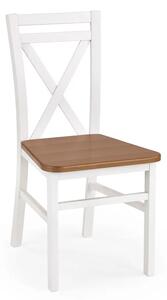 Krzesło skandynawskie Dario - Białe-olcha