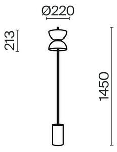 Lampa stojąca podłogowa nowoczesna biała podwójny klosz LED 11W KYOTO Maytoni