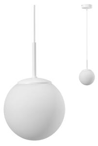 Lampa wisząca Aurelia biała z 1 kulistym kloszem