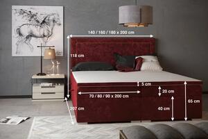 Pojedyncze łóżko kontynentalne Soho 80x200 - 58 kolorów