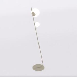 Lampa stojąca podłogowa designerska beżowa stick 2xG9 8W TATU Emibig