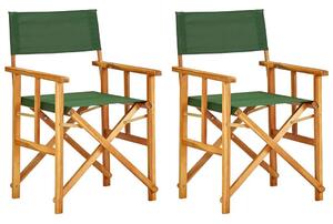 Krzesła reżyserskie składane zestaw Martin -zielone