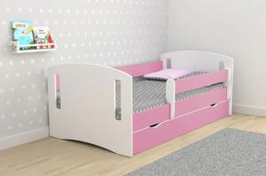 Łóżko dla dziewczynki z materacem Pinokio 3X 80x140 - różowe