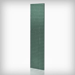 Tablica perforowana do regału zielona: JOHNNY, 2 sztuki, 1800 x 20 x 420 mm