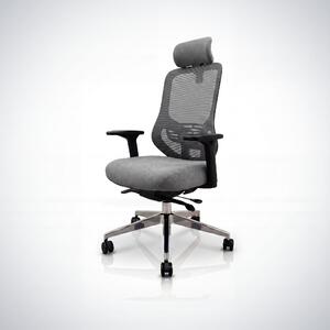 Ergonomiczny fotel biurowy z siatką ciemnoszary AXIS
