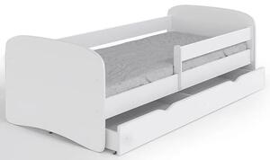 Łóżko dla dziecka z barierką Happy 2X 80x160 - białe