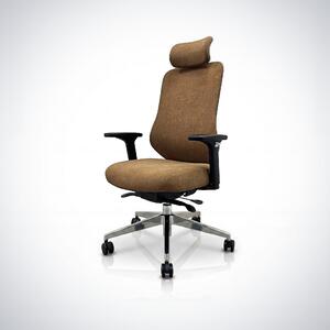 Ergonomiczny fotel biurowy brązowy AXIS