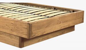 Łóżko z litego drewna dębowego z miejscem do przechowywania , Texas 200 cm