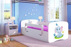 Łóżko dla dziecka z barierką Happy 2X mix 80x160 - białe