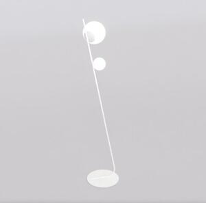 Lampa stojąca podłogowa designerska biała stick 2xG9 8W TATU Emibig